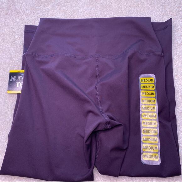 Nude Tech Dark Purple Capri Soft Leggings M - Picture 7 of 9